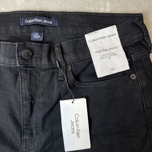 Calvin Klein black high rise skinny jeans size 30 NWT $69.50